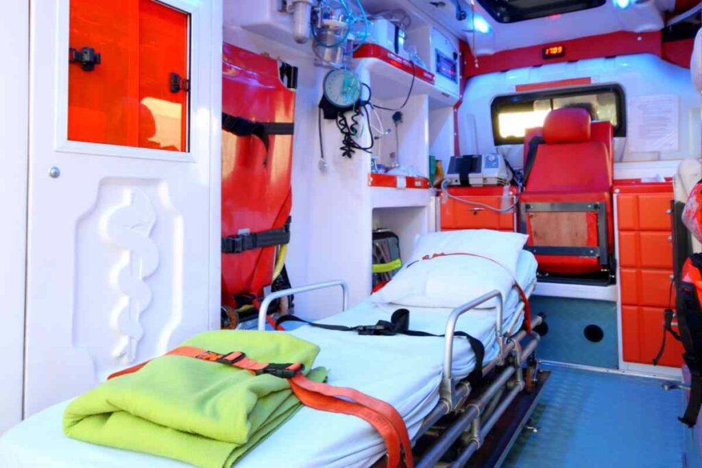 interno di un'ambulanza