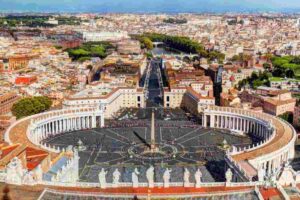 piazza san pietro dall'alto