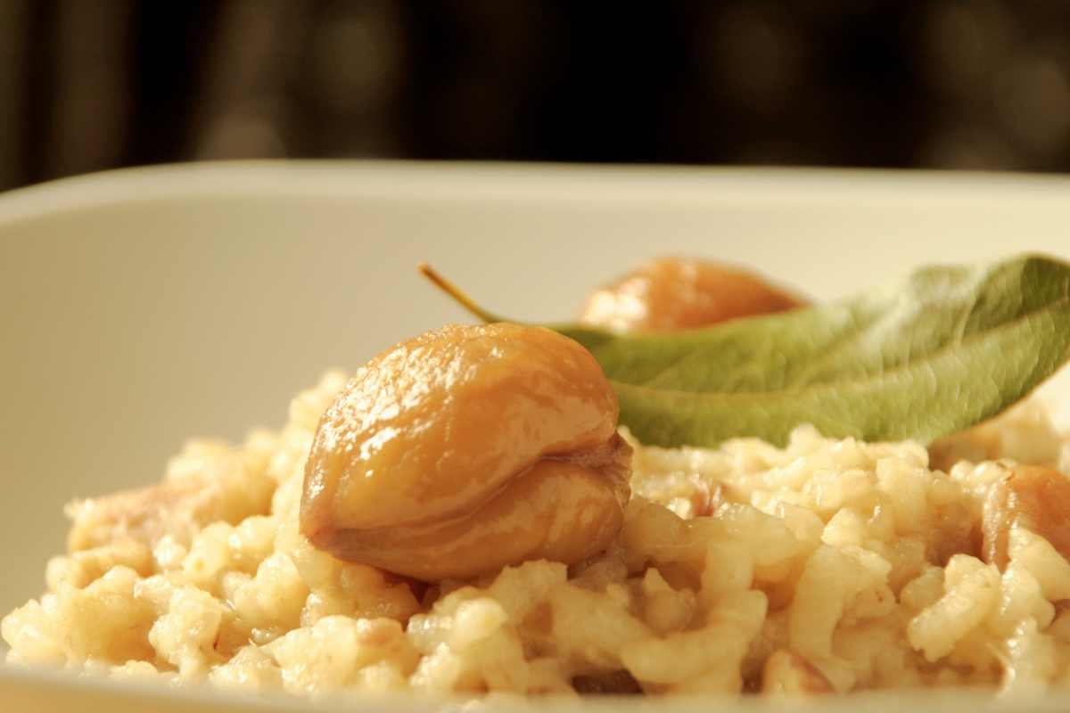 risotto alle castagne ricetta come prepararlo