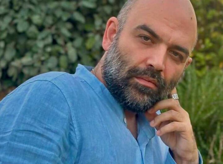 primo piano di roberto saviano