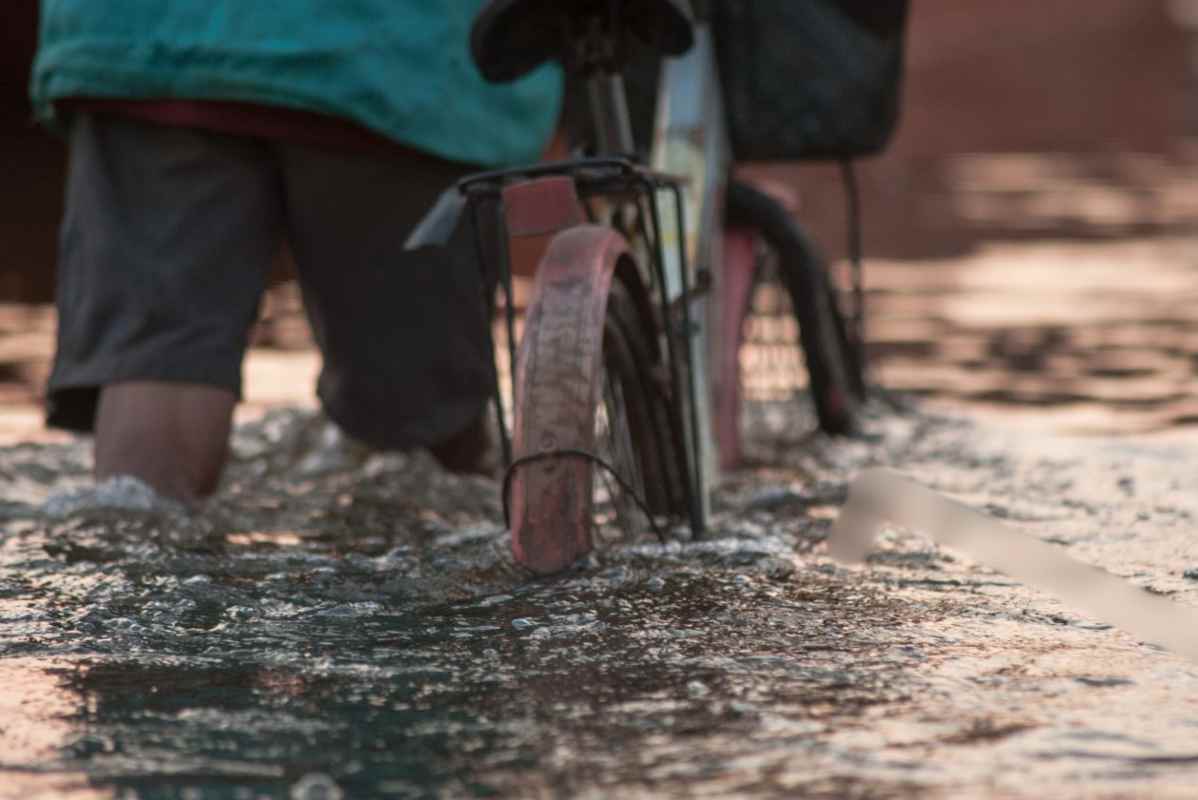 bicicletta in acqua